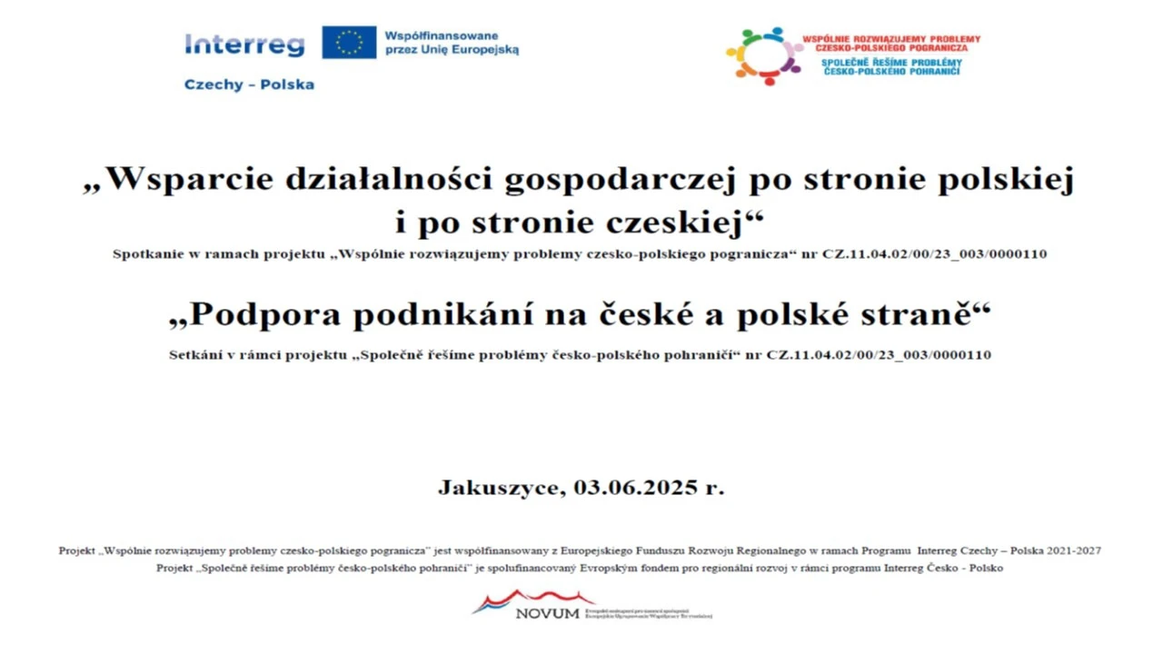 Konference s názvem „Podpora podnikání na polské a české straně“ Konference s názvem „Podpora podnikání na polské a české straně“