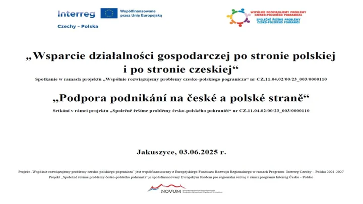 Konference s názvem „Podpora podnikání na polské a české straně“